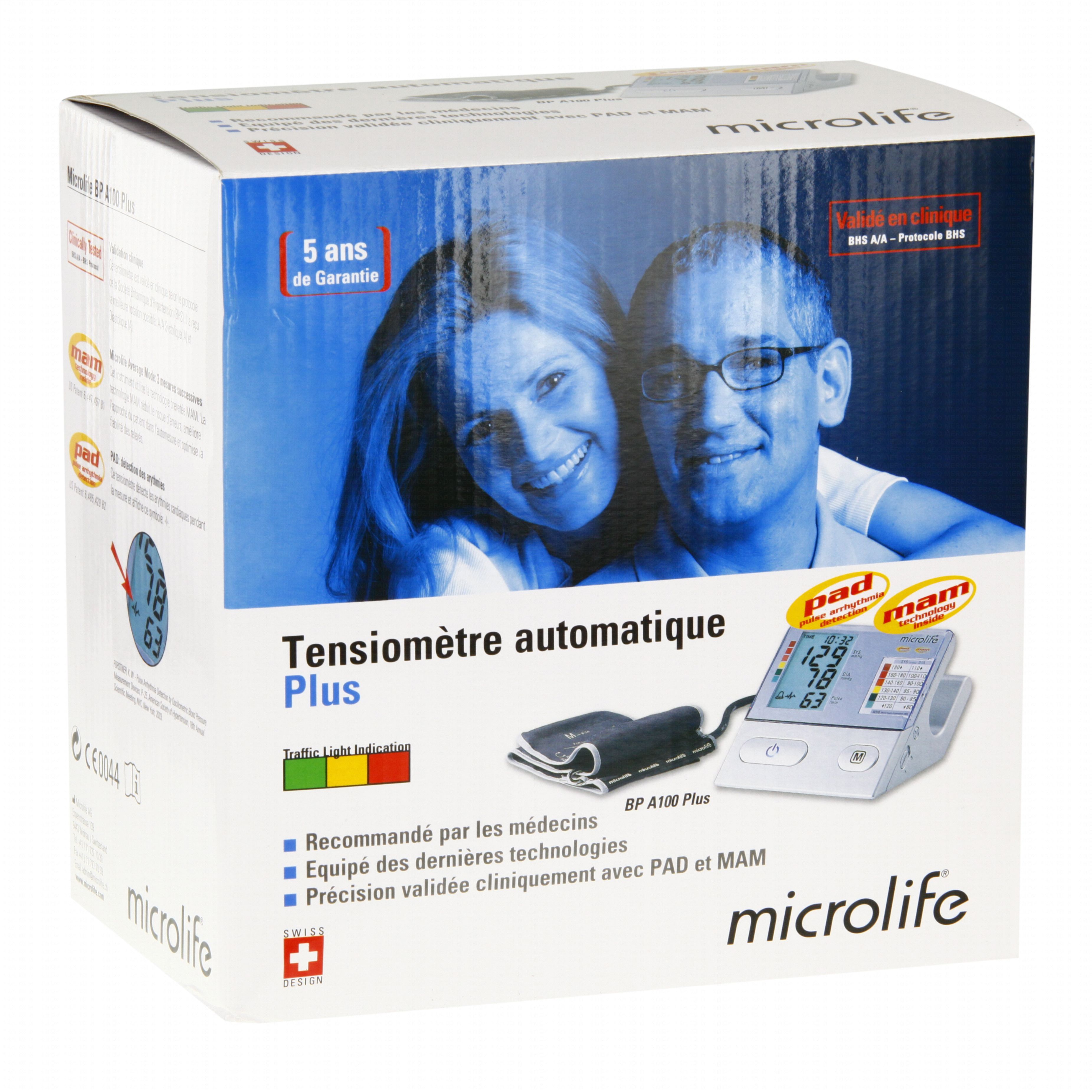 MICROLIFE Tensiomètre électronique automatique de bras BP A100 Plus