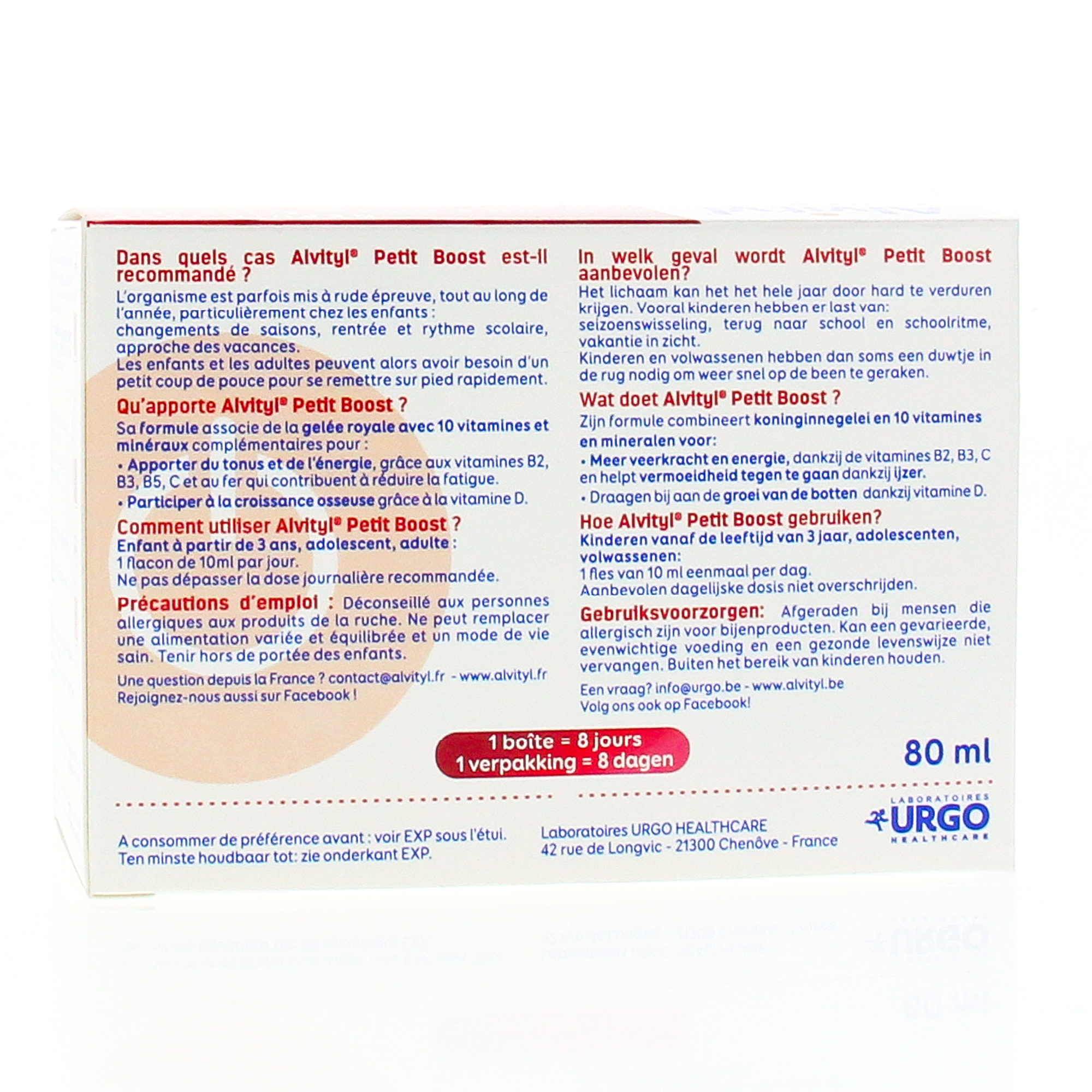 Alvityl Petit Boost Boîte 8 Flacons 10ml Urgo Pharmacie En Ligne