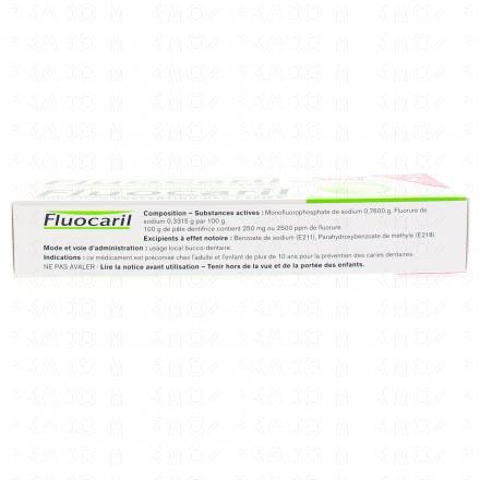 FLUOCARIL bi-fluoré 250mg menthe (lot de 2 tubes x 75ml)
