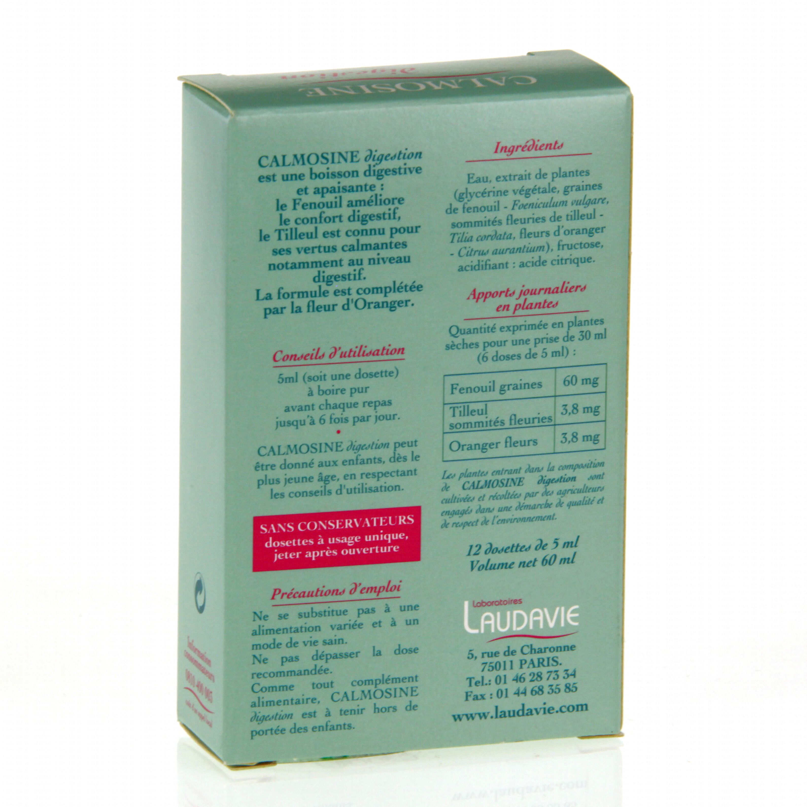 Calmosine Digestion Boite De 12 Dosettes De 5ml Pharmacie En Ligne Prado Mermoz