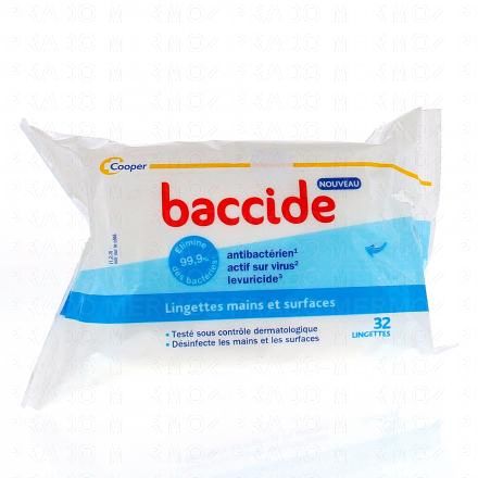 Baccide désinfectant lingettes en sachet individuel - Mains et surfaces