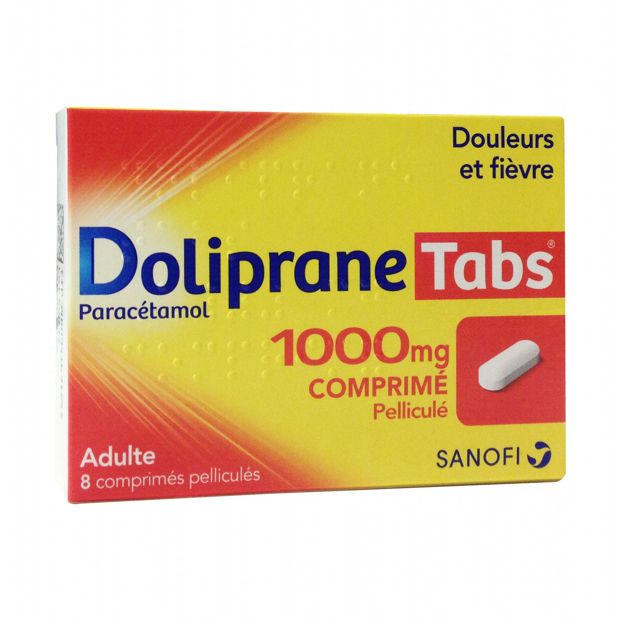 DOLIPRANE 1000 mg SANOFI Boite de 8 comprimés