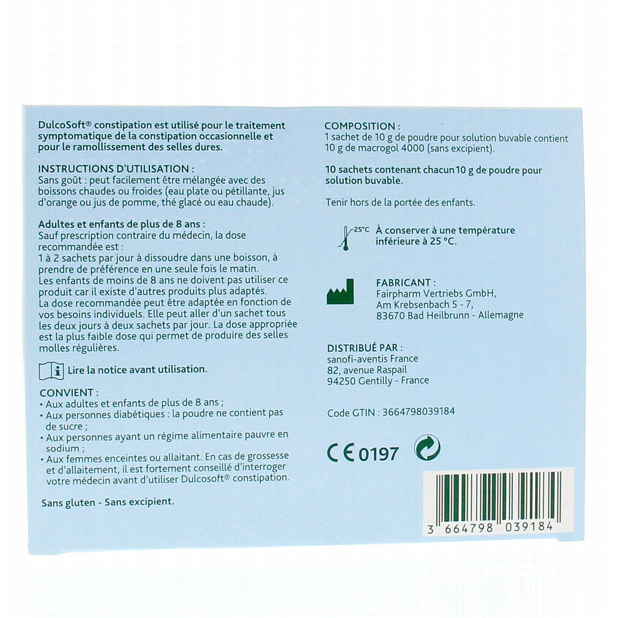 DULCOSOFT Constipation Laxatif Doux Solution Buvable (100 ml