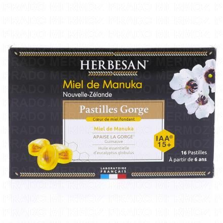 HERBESAN Pastilles Gorge Miel de Manuka x16