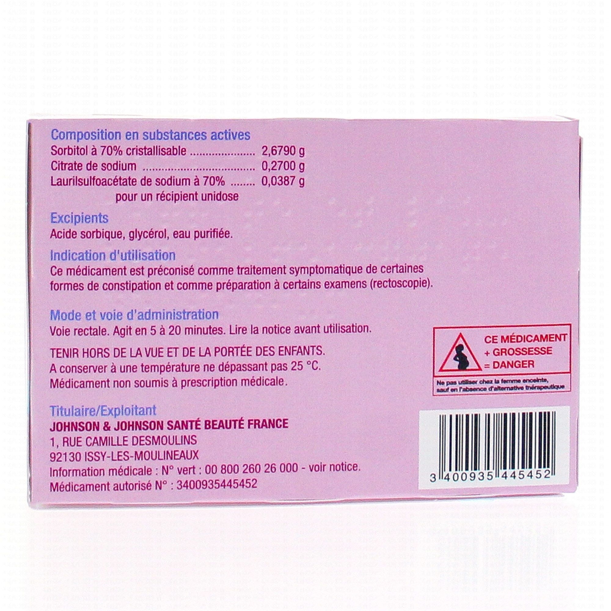 Microlax sorbitol citrate et laurilsulfoacetate de sodium boîte de 4  récipients unidoses - Médicament conseil - Pharmacie Prado Mermoz