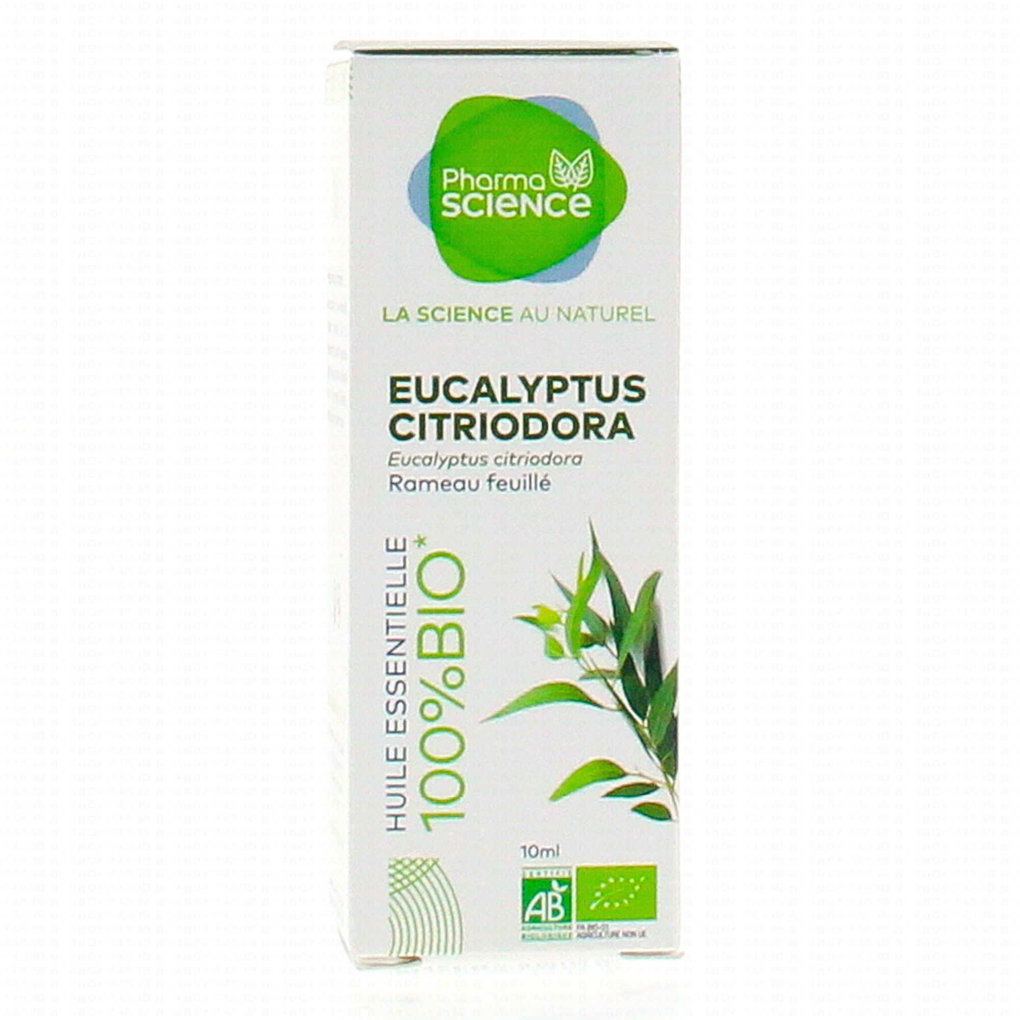 Huile essentielle d'Eucalyptus citronné : le flacon de 10 ml à