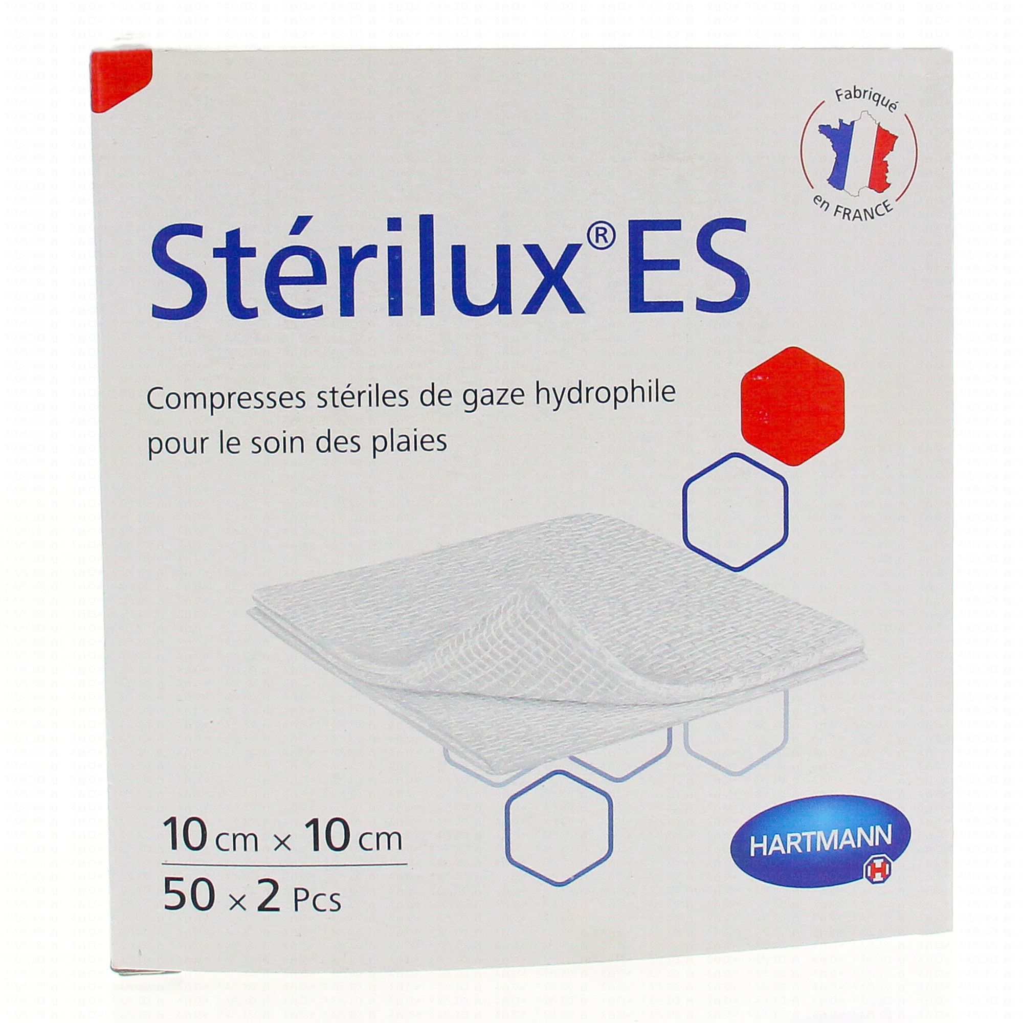 STERILUX ES Compresses Stériles 7.5 x 7.5 cm, Compresse de Gaze Coton, Soin  et Protection des