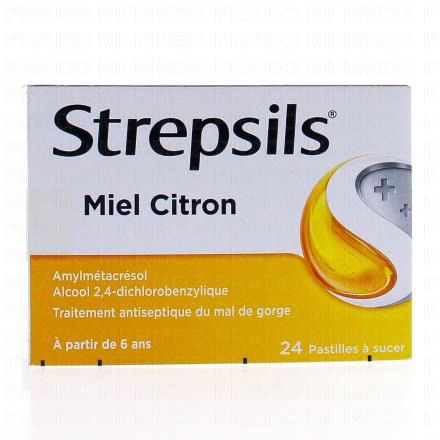 Strepsils miel citron (boîte de 24 pastilles)